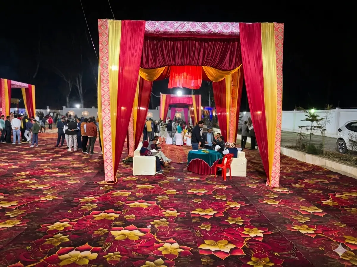 Garden area of Siya Mandapam on Kashipur Road, Moradabad